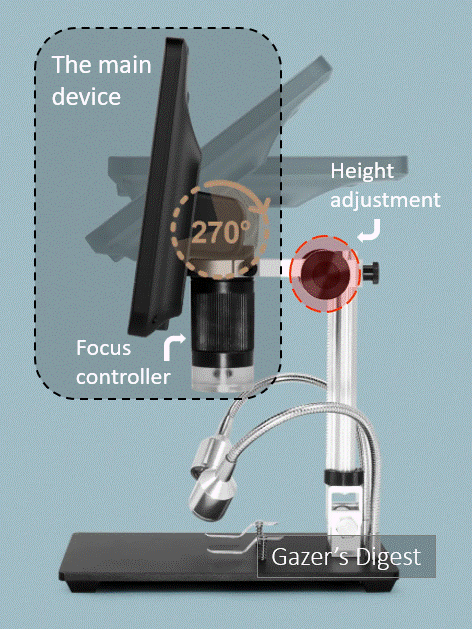 An image shows a digital soldering microscope