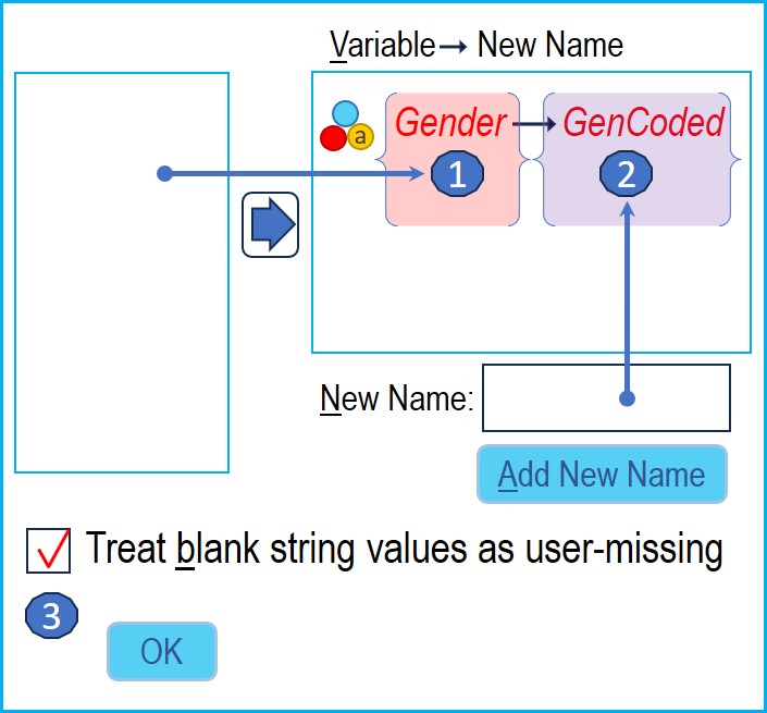 An image of the SPSS Automatic Recode
