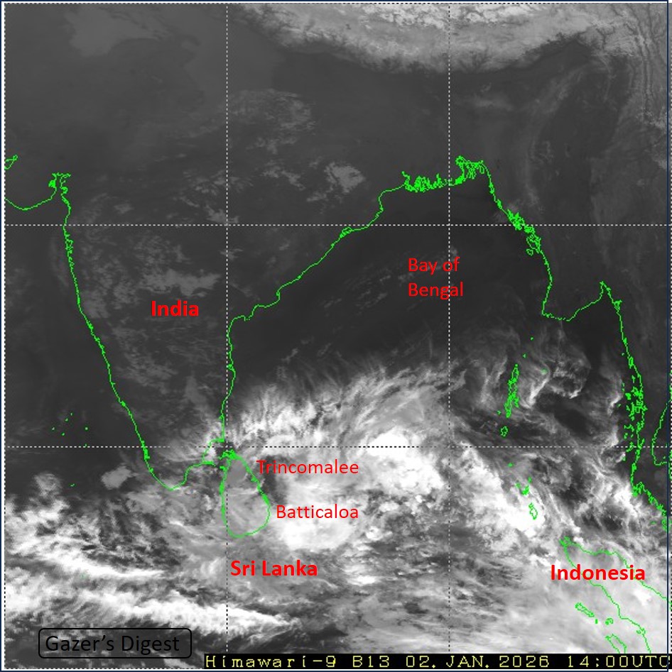 Satellite image of the low-pressure area